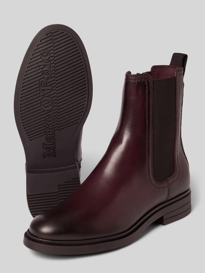 Marc O'Polo chelsea boots van echt leer model 'Paula' Donkerbruin - 4