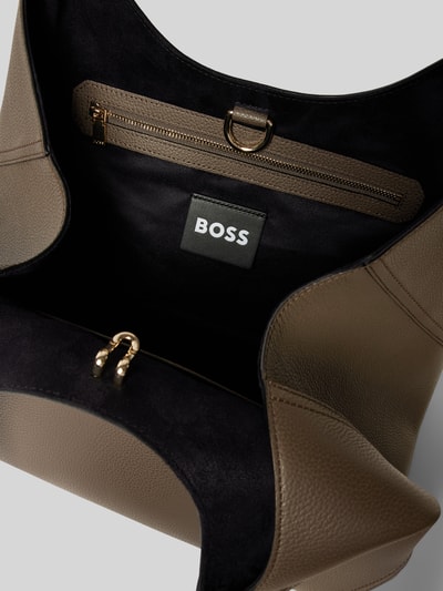 BOSS Handtasche aus Rindsleder Modell 'Lenah Tote' Taupe 4