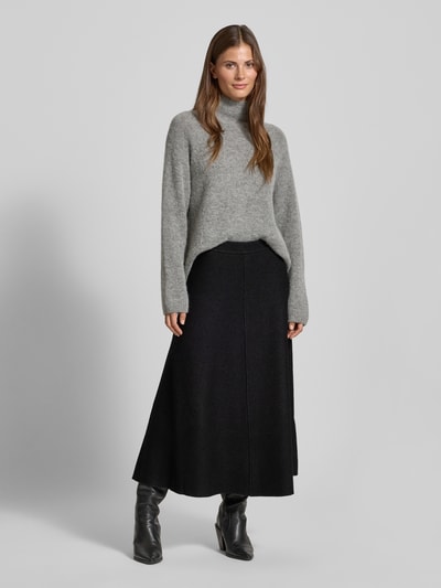 Marc O'Polo Spódnica midi rozkloszowana z mieszanki wiskozy i wełny Czarny 1