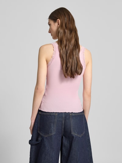 Only Regular fit tanktop met volants bij de zoom, model 'SRA' Roze - 5
