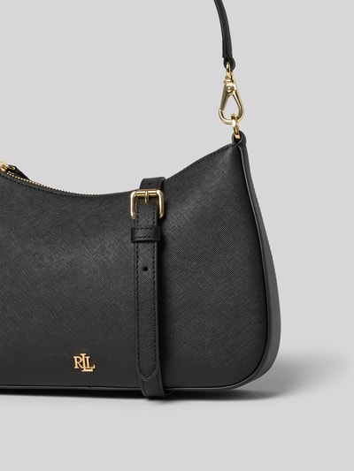 Lauren Ralph Lauren Handtas van runderleer met labelapplicatie Zwart - 3