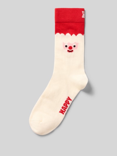Happy Socks Socken mit Santa-Motiv-Print Weiss 1