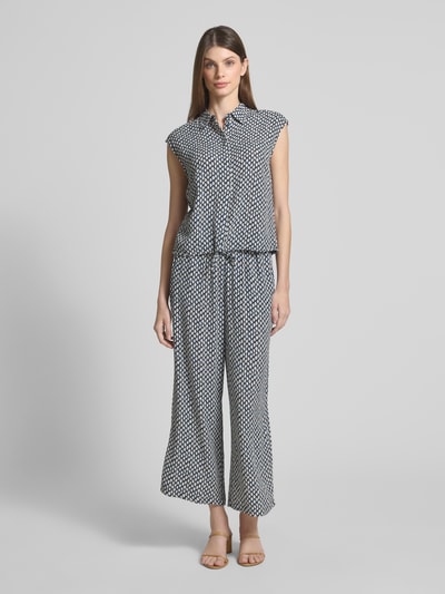 Zero Bluzka o kroju slim fit z wykładanym kołnierzem Błękitny 1