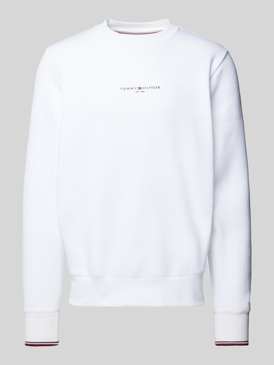 Tommy Hilfiger Sweatshirt mit Label-Print Weiss 2