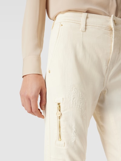 MAC Straight fit jeans in destroyed-look, model 'RICH CARGO' Offwhite - 3