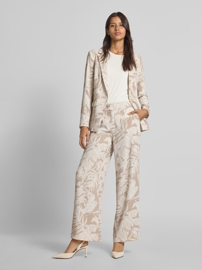 comma Straight leg stoffen broek met steekzakken Taupe - 1