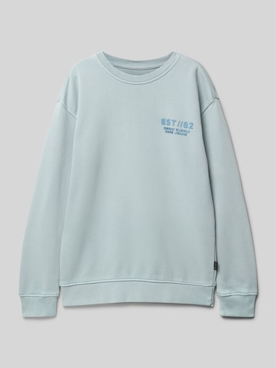 CARS JEANS Sweatshirt mit Label-Print Modell 'REWNAC' Bleu 1
