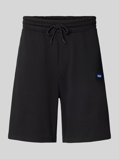 Hugo Blue Sweatshorts mit Logo-Patch Modell 'Nasensio' Black 2