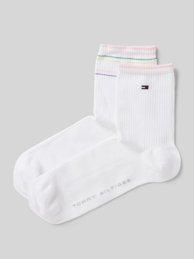 Tommy Hilfiger Socken mit elastischem Rippenbündchen im 2er-Pack Weiss 1