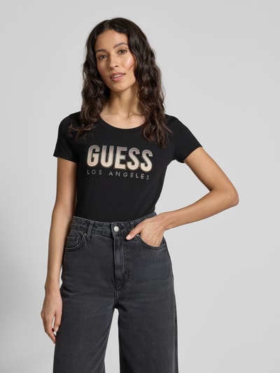Guess T-Shirt mit Rundhalsausschnitt BLACK 4