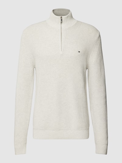 Christian Berg Men Strickpullover mit Label-Stitching Offwhite 2