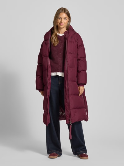 Marc O'Polo Regular Fit Daunenmantel mit Zweiwege-Reißverschluss Bordeaux 1
