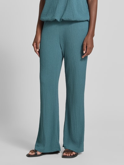 Christian Berg Woman Hose mit Strukturmuster Petrol 4