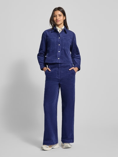 MSCH Copenhagen Bluzka koszulowa z listwą na zatrzaski model ‘Arcelle’ Ciemnoniebieski 1