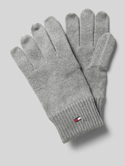 Tommy Hilfiger Handschoenen met logostitching, model 'ESSENTIALS' Lichtgrijs - 1