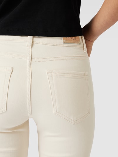 Only Flared fit jeans met labeldetails Ecru - 3