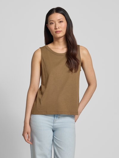 s.Oliver RED LABEL Regular Fit Trägertop aus Baumwoll-Mix Mittelbraun 4
