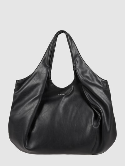 CK Calvin Klein Torba hobo z imitacji skóry Czarny 1