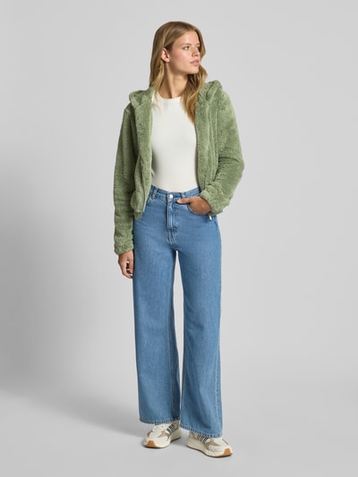 Only Regular Fit Teddyfelljacke mit Kapuze Modell 'NEW ANNA' Schilf 1