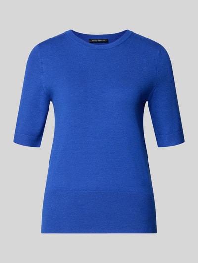 Produktfoto, Strickshirt aus Viskose-Mix mit Rundhalsausschnitt von Betty Barclay in Blau, Regular-Fit, 1/2-Arm, glatte Struktur