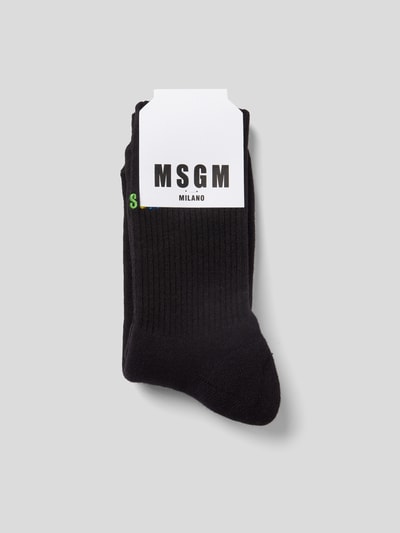 MSGM Socken mit Label-Stitching Schwarz 4