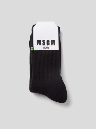 MSGM Socken mit Label-Stitching Black 4