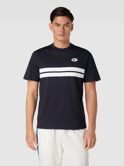 Lacoste T-shirt z wyhaftowanym logo Ciemnoniebieski 4