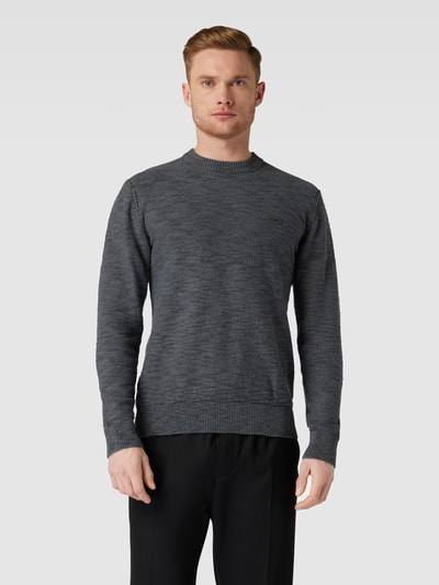 CK Calvin Klein Sweter z dzianiny z naszywką z logo Antracytowy 4