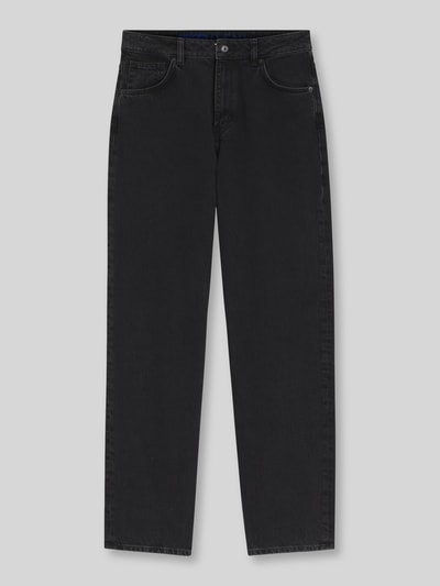 HUGO Blue Wide Fit Jeans mit Label Patch aus reiner Baumwolle Anthrazit 2