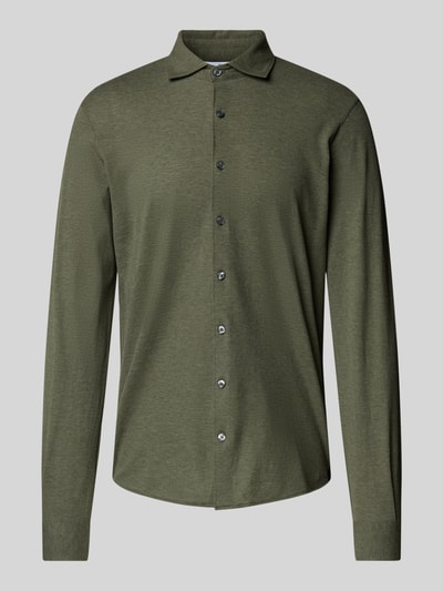 GRAN SASSO Freizeithemd mit Haifischkragen Oliv 2