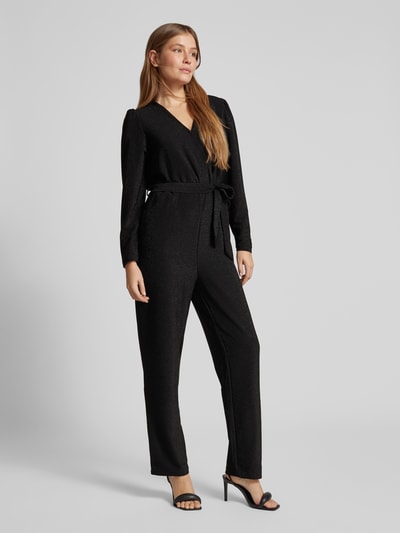 B.Young Jumpsuit mit Effektgarn Modell 'TACHA' Black 1