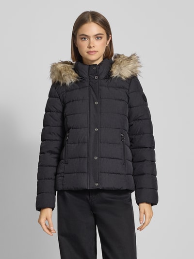 Only Kurtka pikowana o kroju regular fit z obszyciem ze sztucznego futra model ‘NEWLUNA’ Czarny 4
