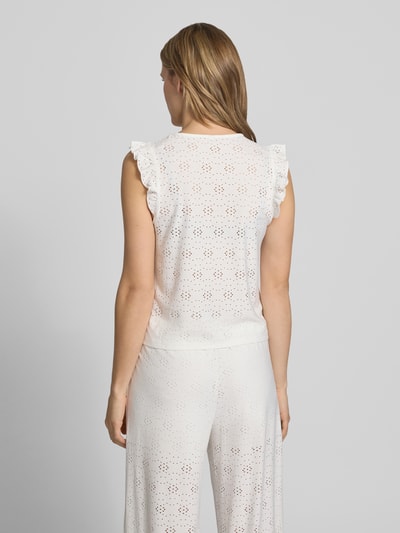 ONLY Slim Fit Top mit Allover-Muster Modell 'MILLA' Offwhite 5