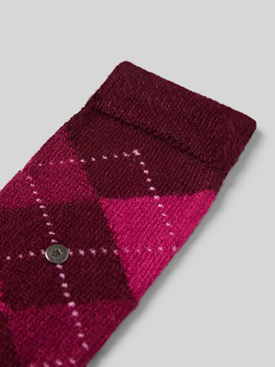 Burlington Socken mit Logo-Applikation Modell 'WHITBY' Bordeaux 2