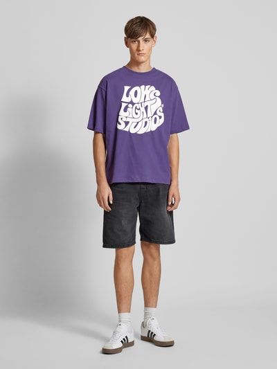 Low Lights Studios T-shirt met labelprint Violet - 1