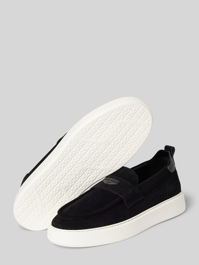Antony Morato Loafers aus Leder mit Label-Patch Modell 'METAL ROWAN' Black 4