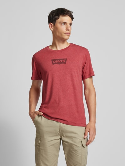 Levi's® T-Shirt mit Label-Print Bordeaux Melange 4