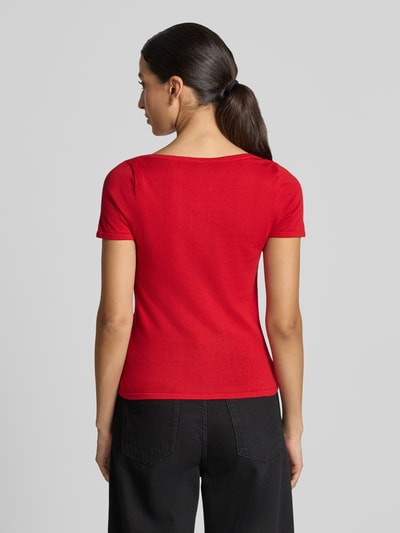 MANGO Skinny Fit T-Shirt aus reiner Baumwolle Rot 5