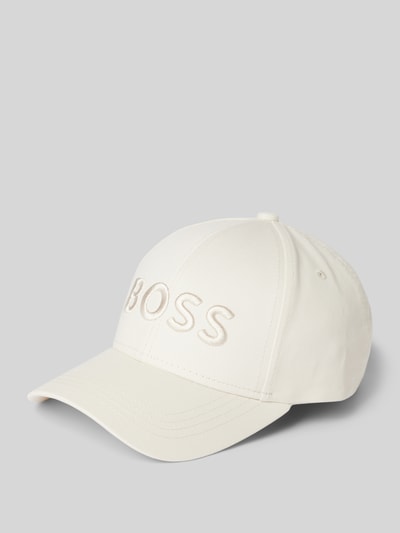 BOSS Basecap aus reiner Baumwolle Modell 'ARI-BOSS-E' Offwhite 1