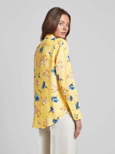 Lauren Ralph Lauren Regular fit overhemdblouse van linnen met bloemenmotief Geel - 5