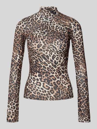 HUGO Shirt met lange mouwen en opstaande kraag, model 'DARDONNAY' Lichtbruin - 2