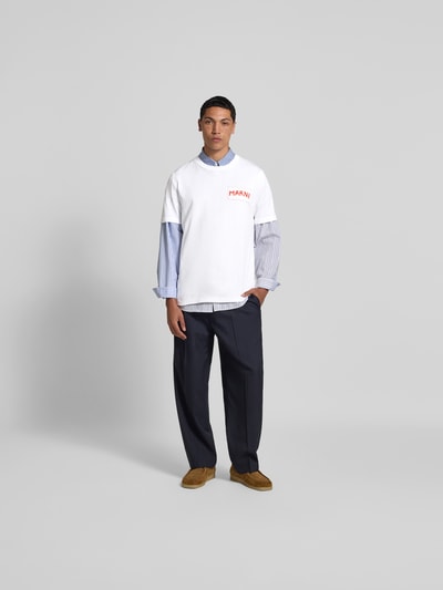 Marni T-Shirt mit Label-Detail Weiss 1