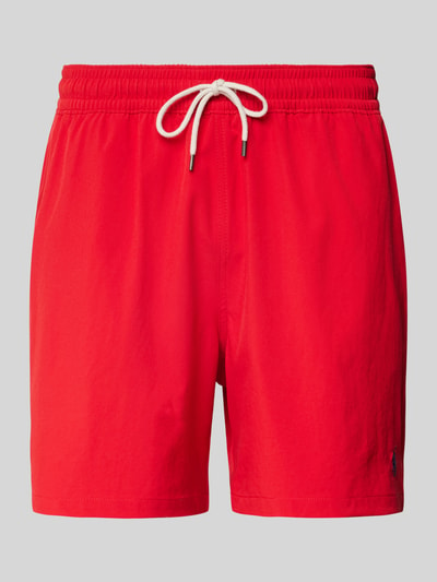 Polo Ralph Lauren Underwear Regular Fit Badeshorts mit Logo-Stitching Modell 'TRAVELER' Rot 1