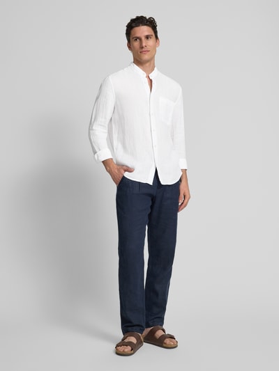 Marc O'Polo Regular Fit Freizeithemd aus reinem Leinen Weiss 1