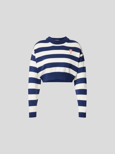 Kenzo Cropped Pullover in Strick-Optik Dunkelblau 2