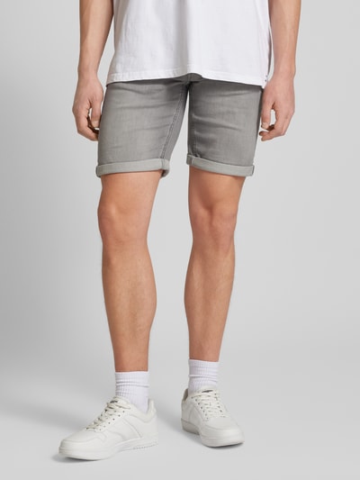 Only & Sons Regular Fit Jeansshorts mit Eingrifftaschen Mittelgrau 4