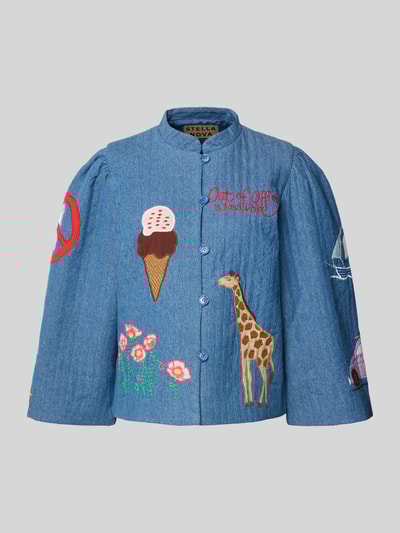 Stella Nova Jacke mit Stehkragen Modell 'Out Of Office' Blau 2