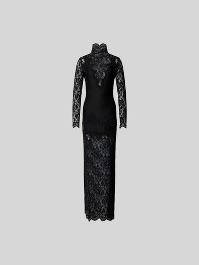 Rabanne Maxikleid in semitransparentem Design Black 1