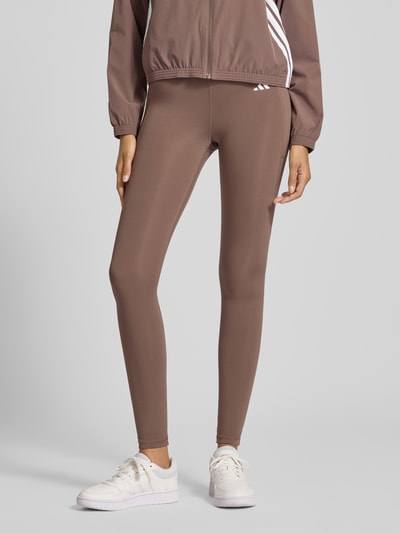 adidas Sportswear Leggings mit Logo-Print Modell 'Ess' Dunkelbraun 4