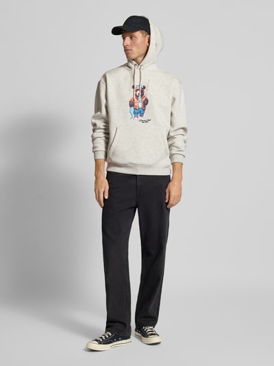 REVIEW Hoodie mit Känguru-Tasche Ecru Melange 1